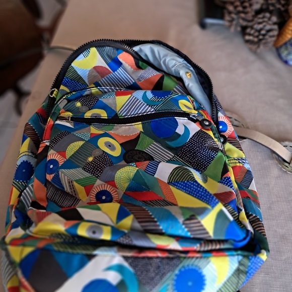 Kipling Multicolor Geometric Backpack - Picture 3 of 3